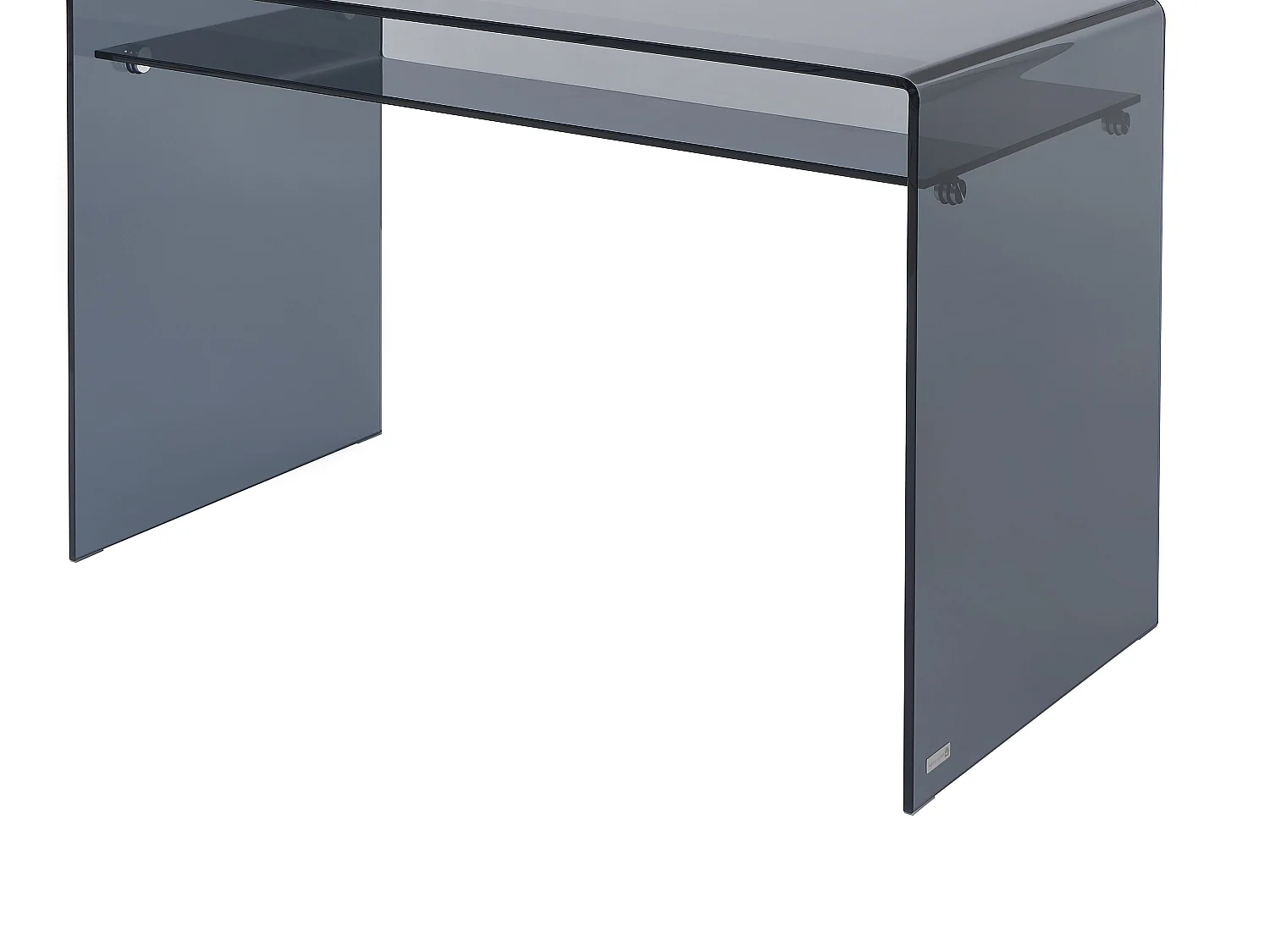 Bureau - 1 niche - Verre trempé - Anthracite -  STILEOS