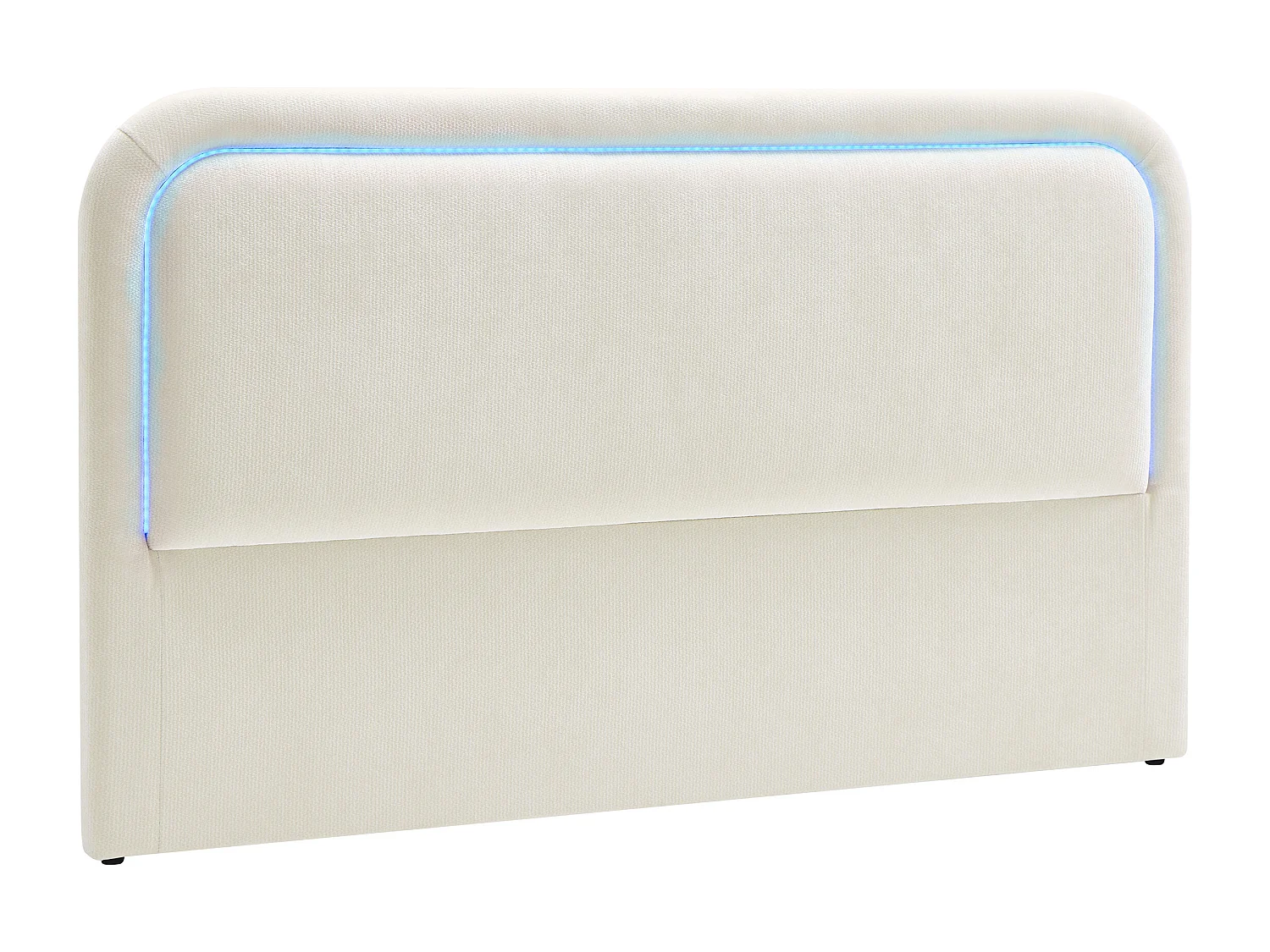 Tête de lit avec LEDs - 140 cm - Tissu texturé - Beige - IRSITA