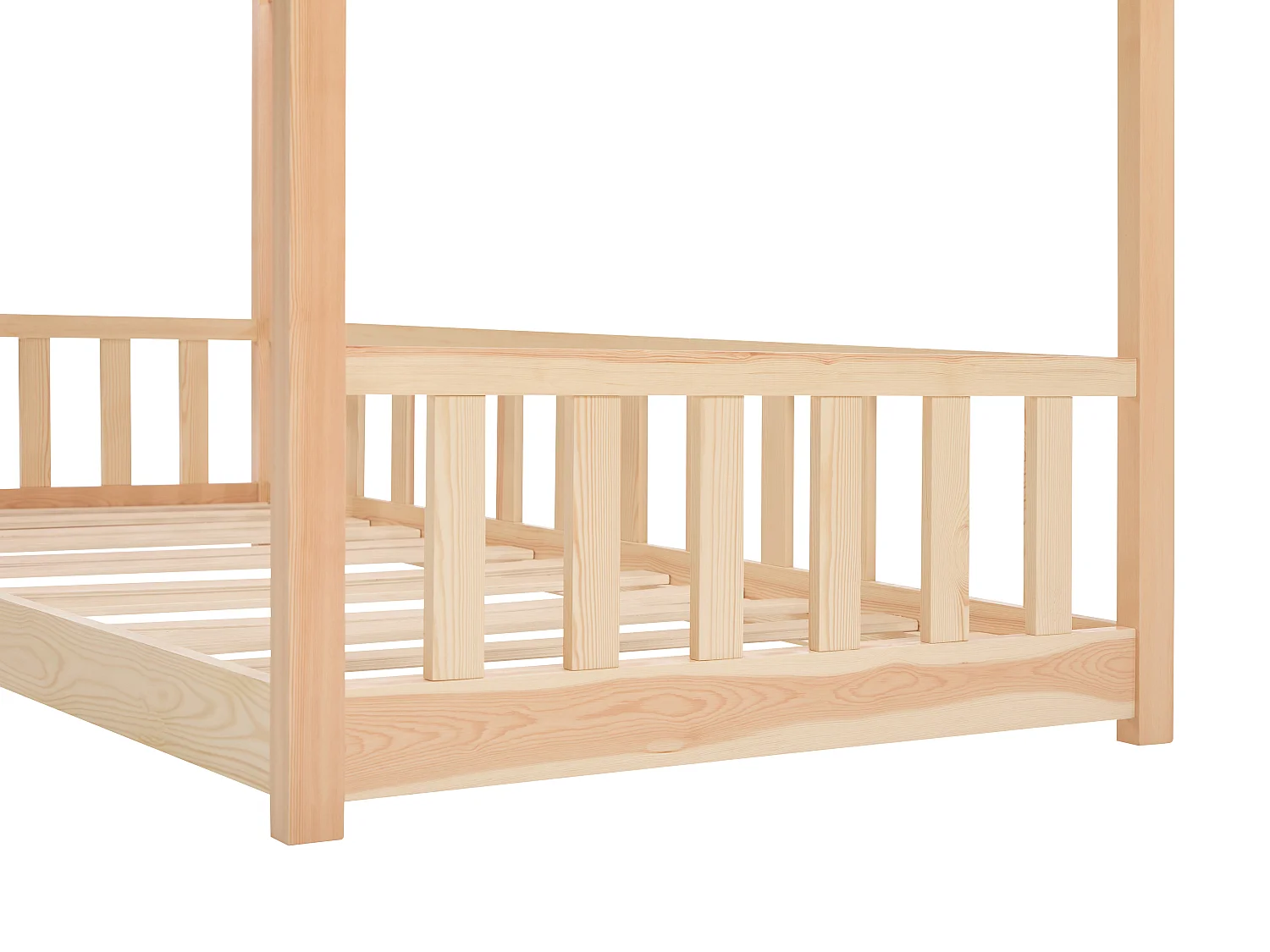 Lit cabane 90 x 190 cm - Pin - Naturel - MARTEVI