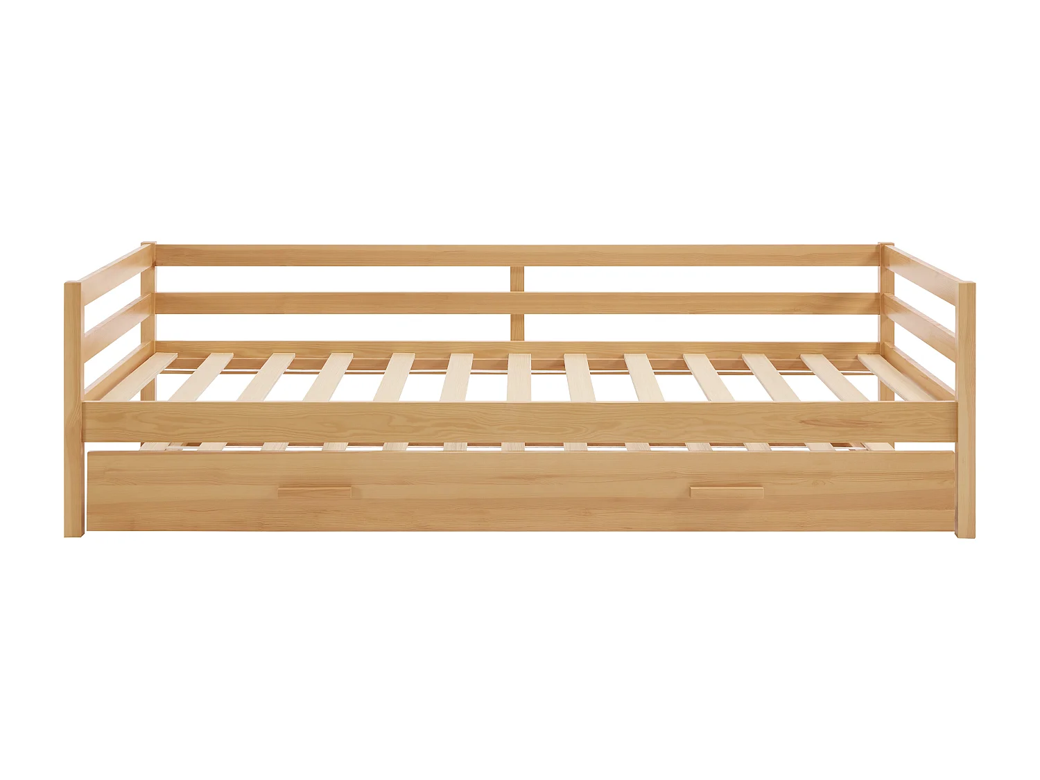 Lit gigogne – 2 x 90 x 190 cm – Pin massif et MDF – Coloris : Naturel - AEDAN II