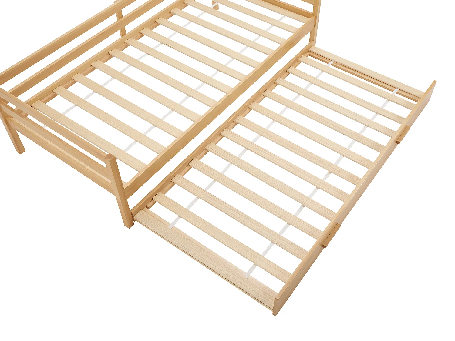 Lit gigogne – 2 x 90 x 190 cm – Pin massif et MDF – Coloris : Naturel - AEDAN II