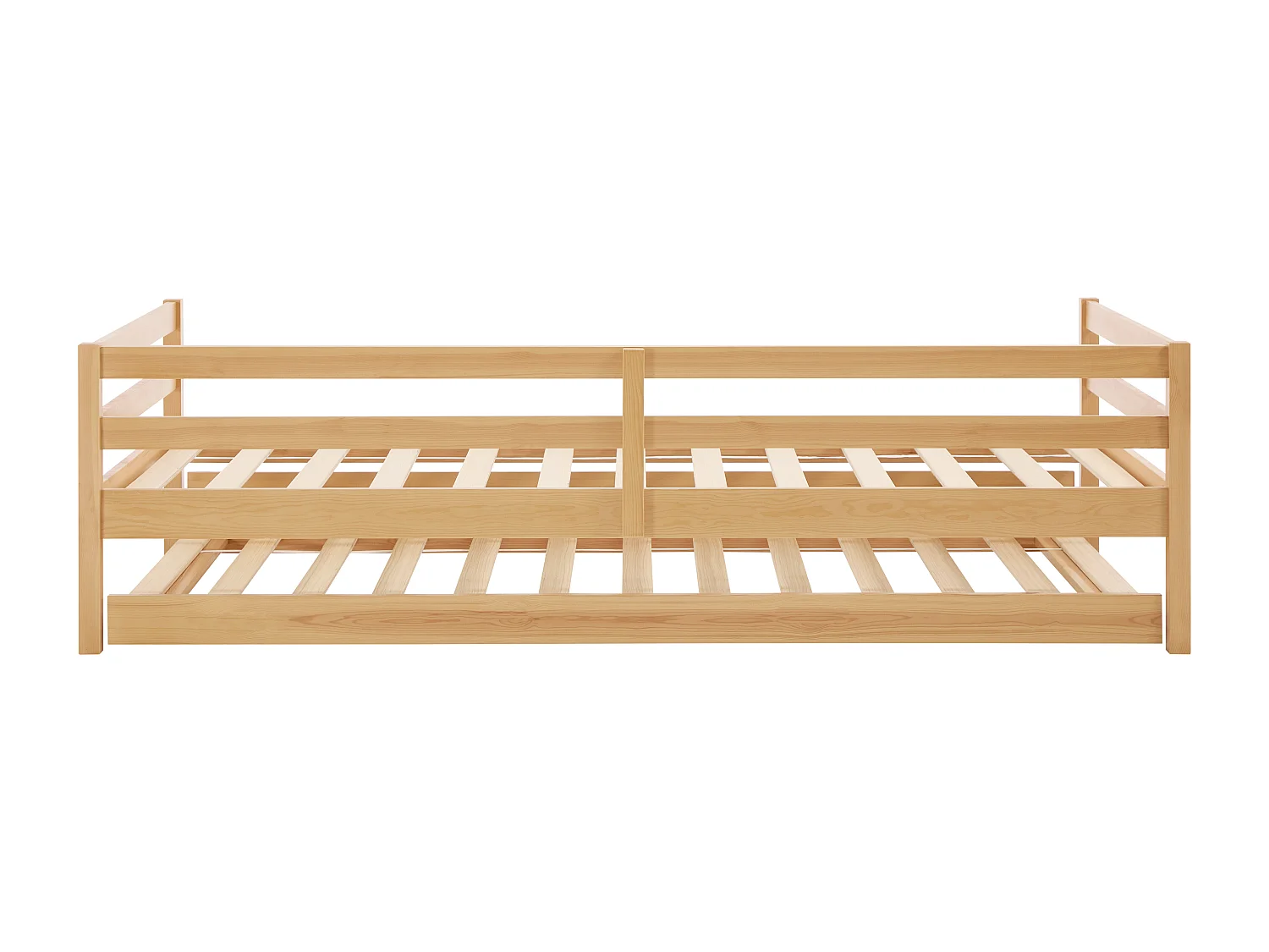 Lit gigogne – 2 x 90 x 190 cm – Pin massif et MDF – Coloris : Naturel - AEDAN II