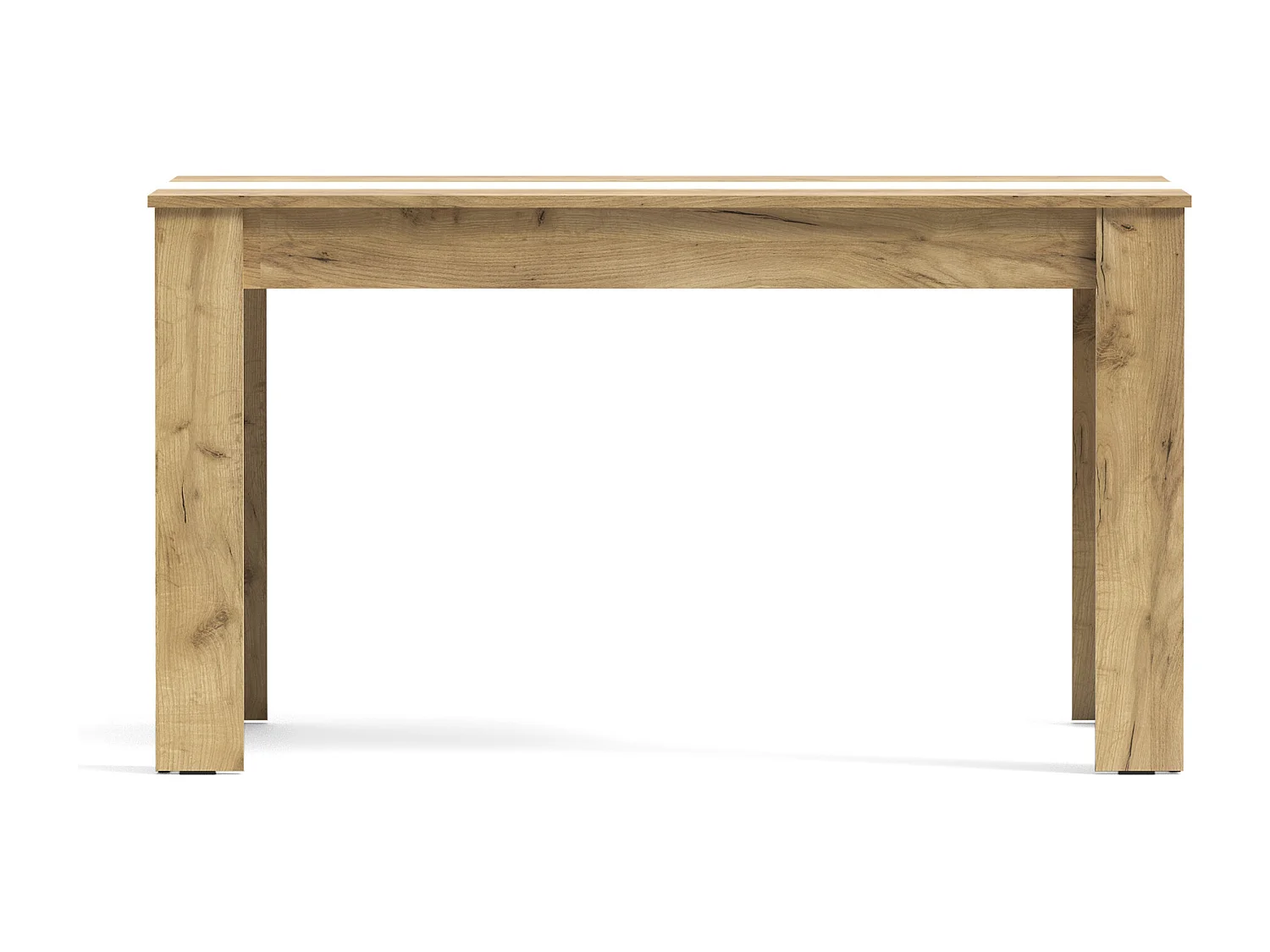 Mesa de comedor rectangular fija para 4 comensales 140x90 cm color Oak gold-Blanco Mirko