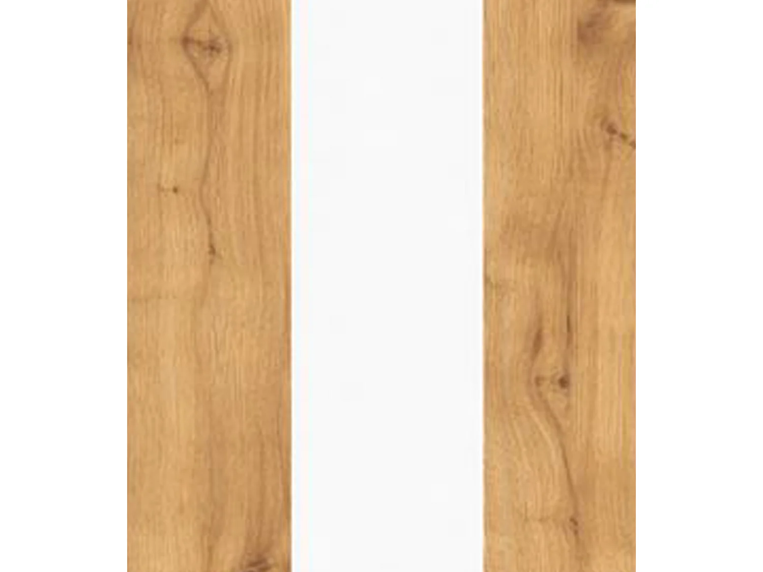 Mesa de comedor rectangular fija para 4 comensales 140x90 cm color Oak gold-Blanco Mirko