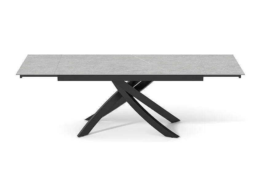 Table extensible 160 à 240 cm céramique gris marbré pied entrecroisé - ARIZONA 11