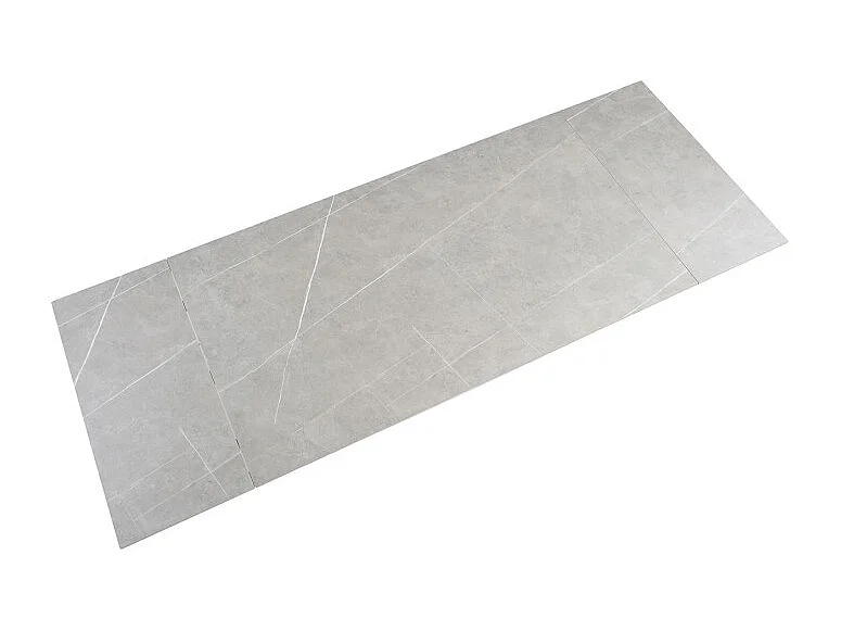 Table extensible 160 à 240 cm céramique gris marbré pied entrecroisé - ARIZONA 11