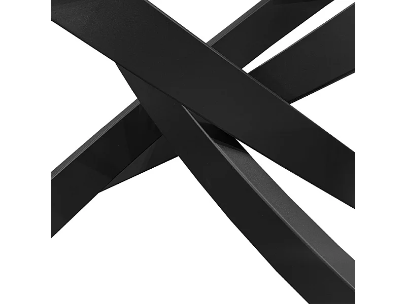 Table extensible 180 à 260 cm céramique effet bois pied entrecroisé - TEXAS 11
