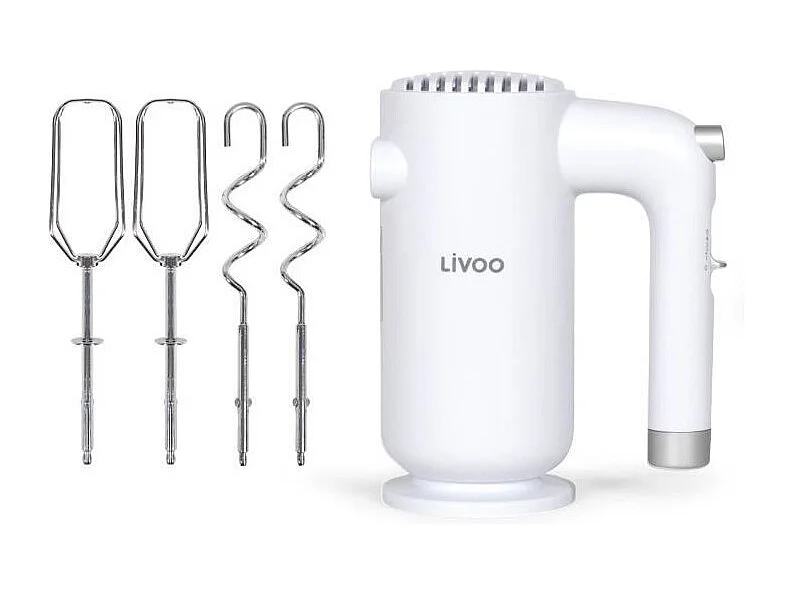 Batteur électrique - LIVOO - 250 W - 5 vitesses et fonction turbo - Blanc