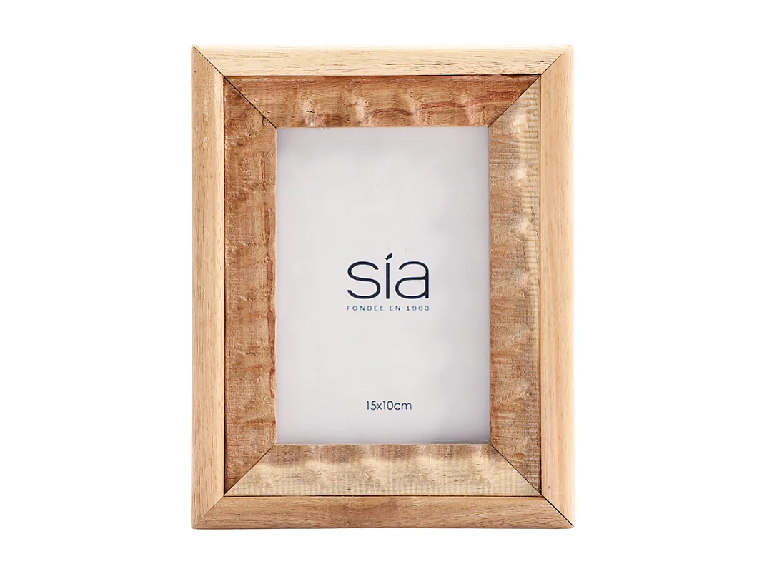Cadre Photo Natté en acacia 10x15 - Beige