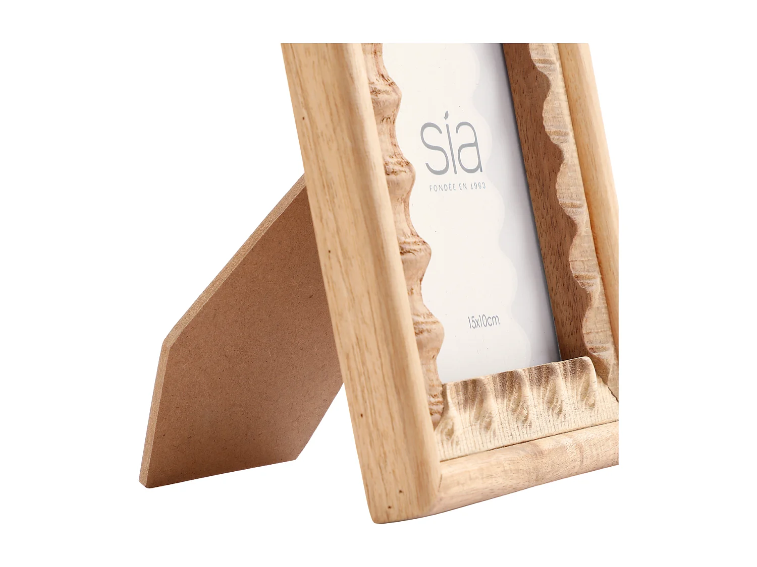 Cadre Photo Natté en acacia 10x15 - Beige