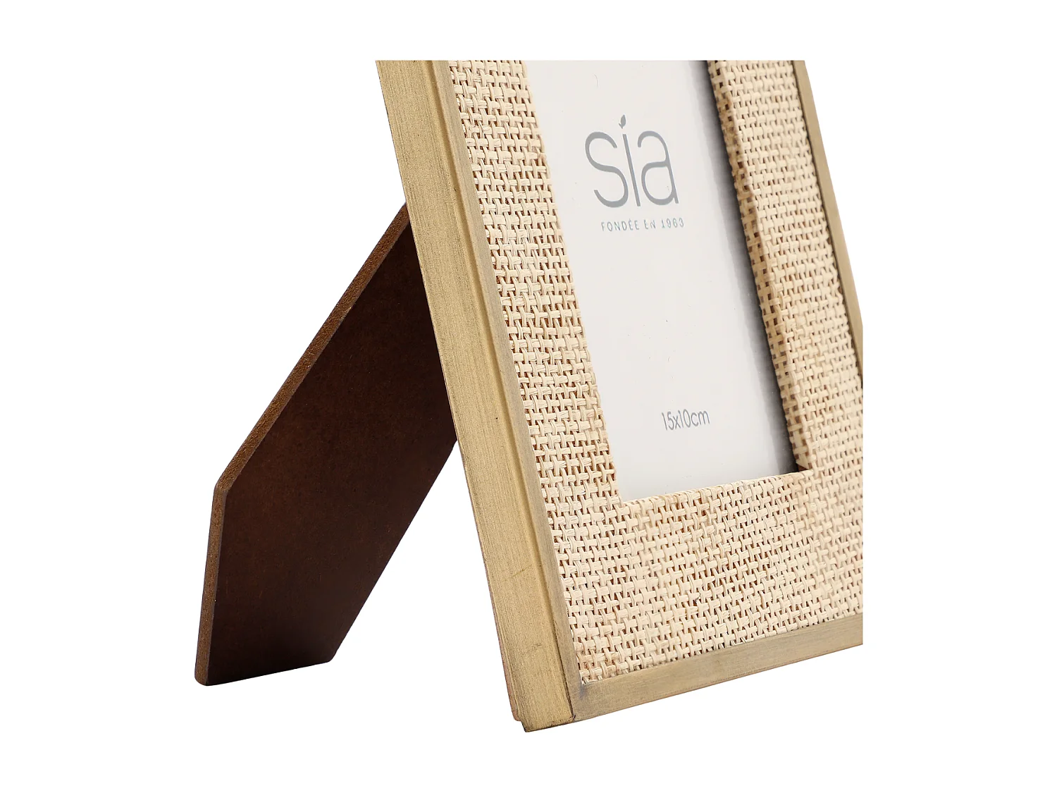 Cadre Photo Loft en rotin et métal 10x15 - Beige