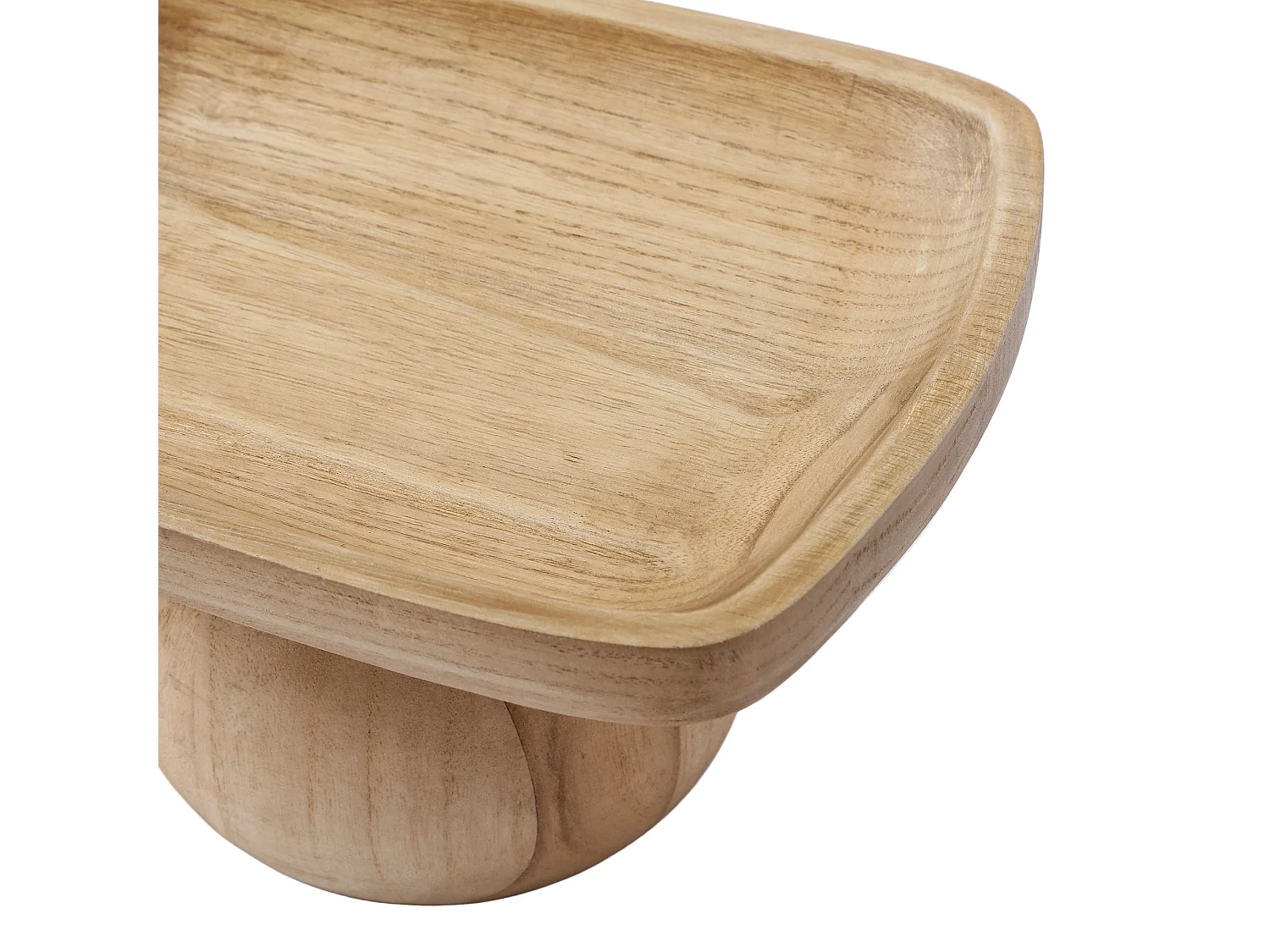 Plateau décoratif sur pied Yoko - Marron