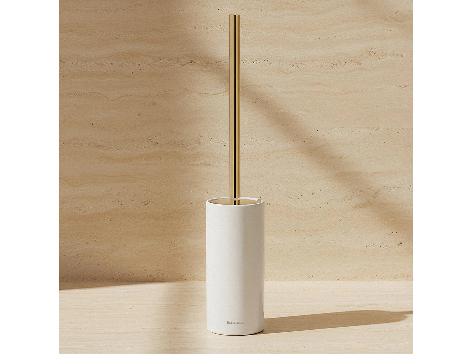 Brosse WC Kyoto en porcelaine blanche - BATHBAZAAR