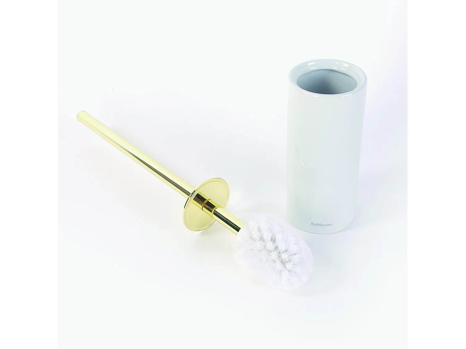 Brosse WC Kyoto en porcelaine blanche - BATHBAZAAR