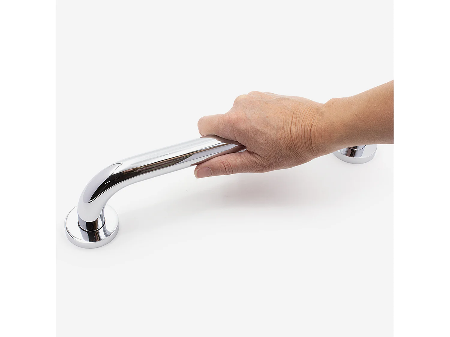 Barre d'appui droite en inox et laiton chromé - BATHBAZAAR
