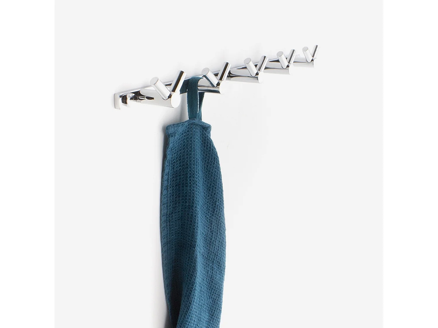 Patère 5 têtes en V à fixer, en laiton massif, finition chromée - Vito - BATHBAZAAR