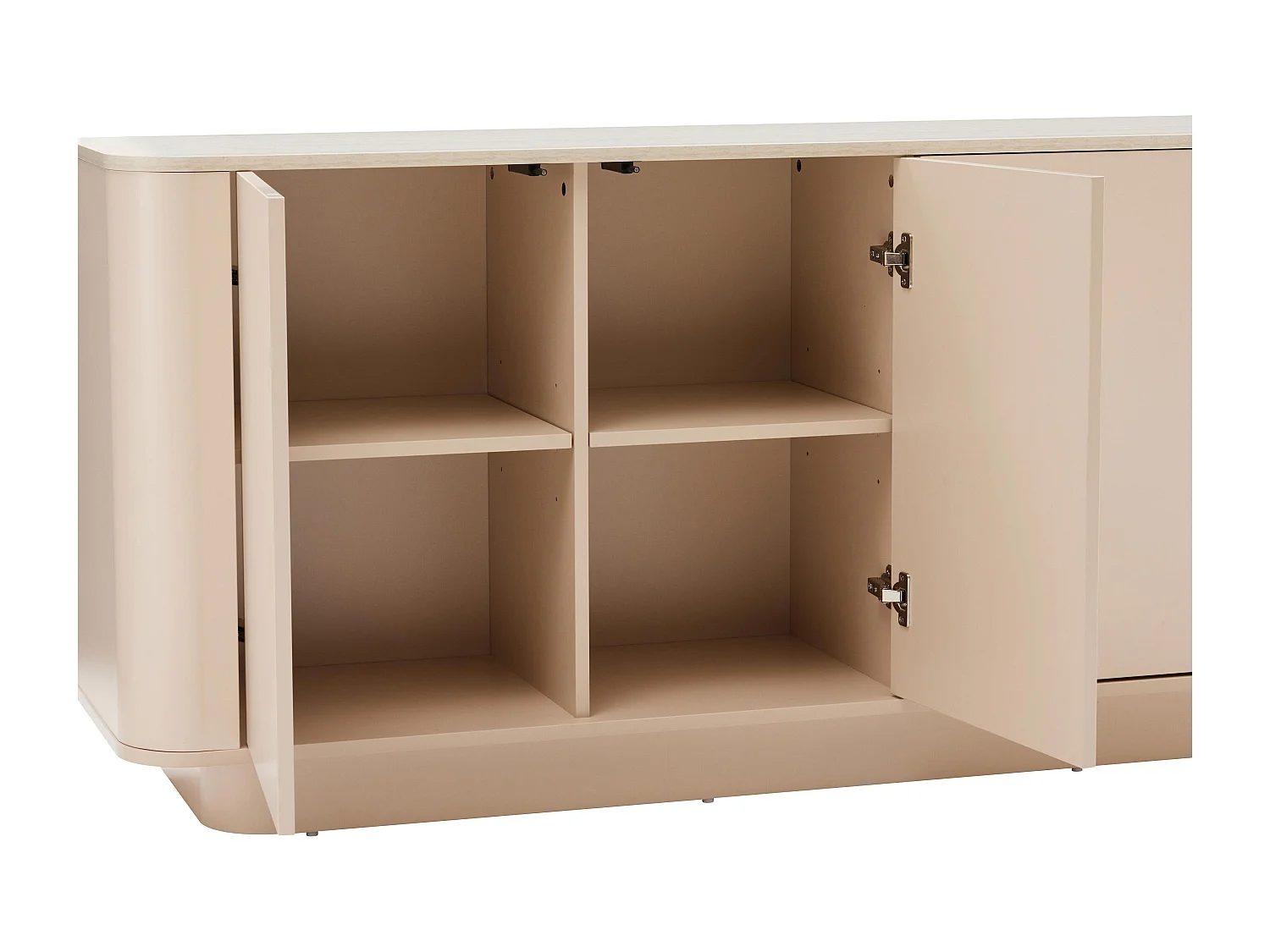 Buffet uni 4 portes L 180 cm crème
