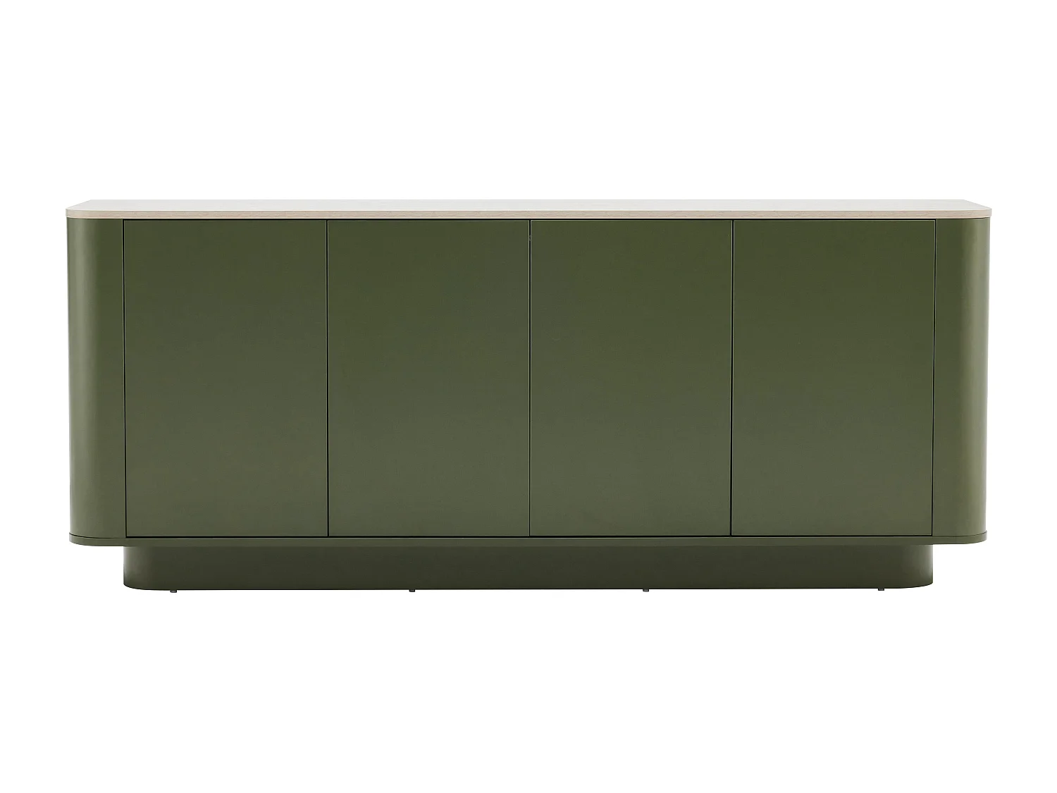 Buffet uni 4 portes L 180 cm vert olive