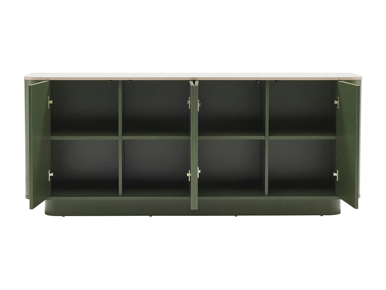 Buffet uni 4 portes L 180 cm vert olive