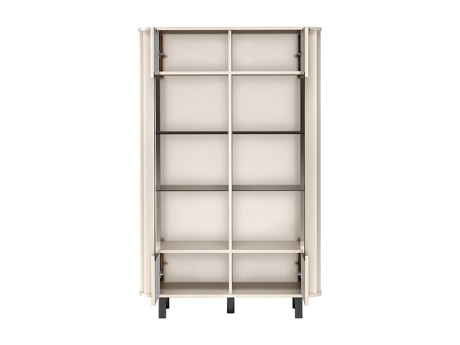 Vitrine 2 portes – Gris cachemire – 98 cm – NOVADO