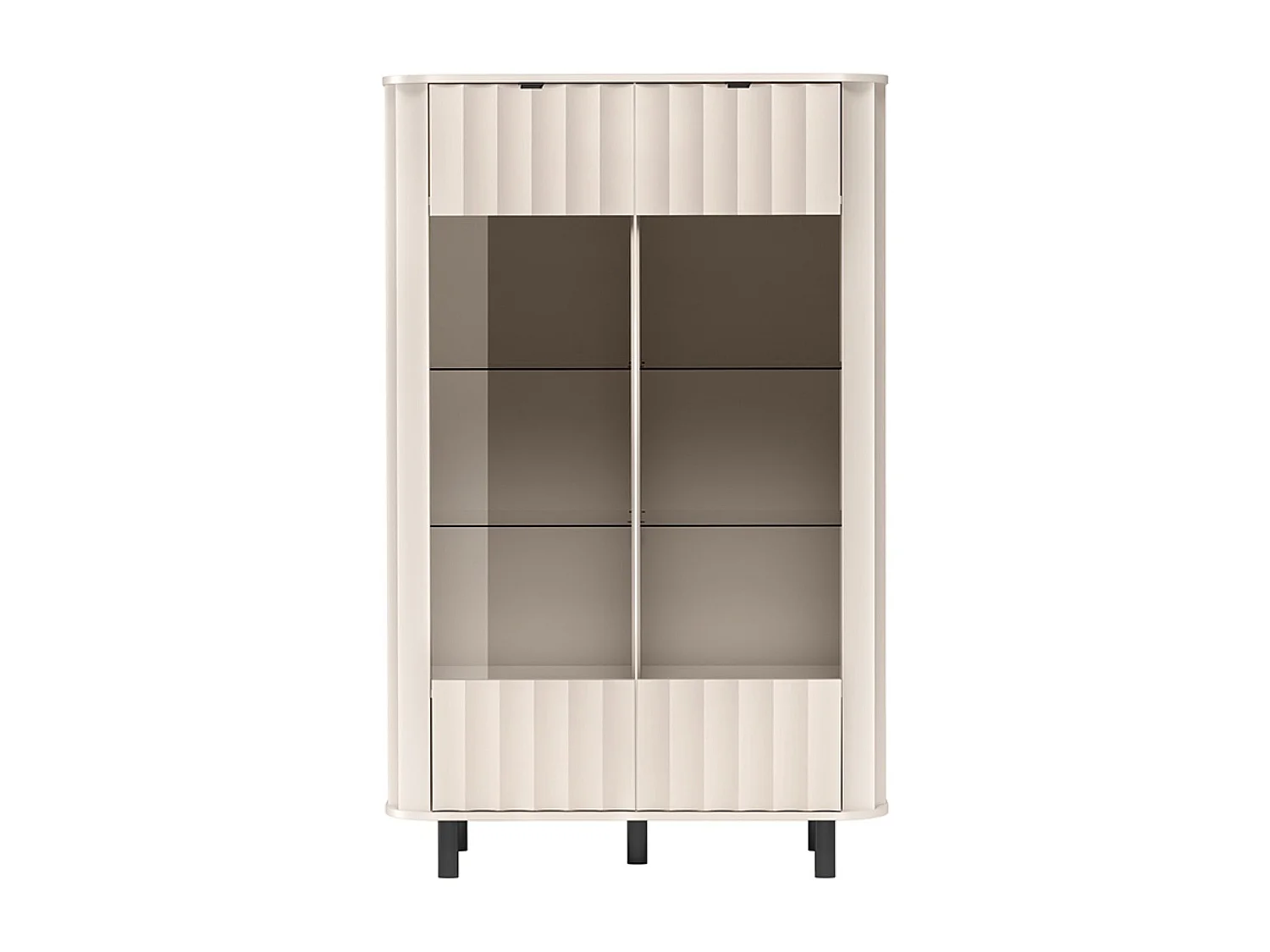 Vitrine 2 portes – Gris cachemire – 98 cm – NOVADO