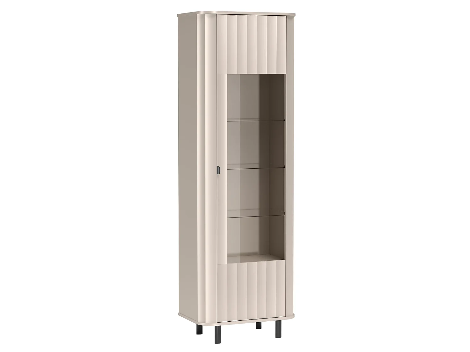 Vitrinekast met 2 deuren – 98 cm – kasjmiergrijs – NOVADO