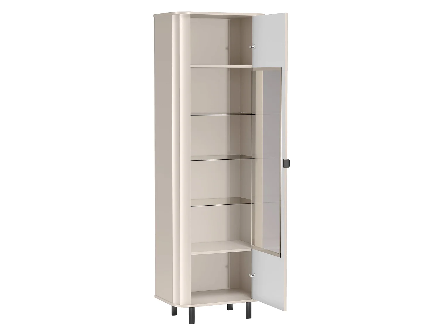 Vitrinekast met 2 deuren – 98 cm – kasjmiergrijs – NOVADO