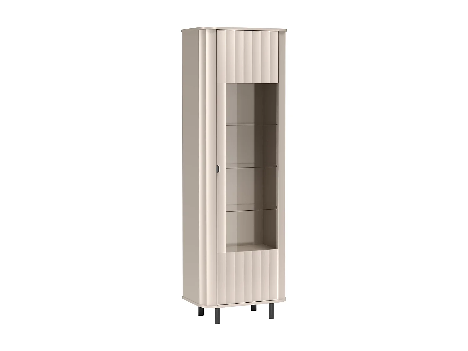 Vitrine 1 porte – Gris cachemire – 65 cm – NOVADO