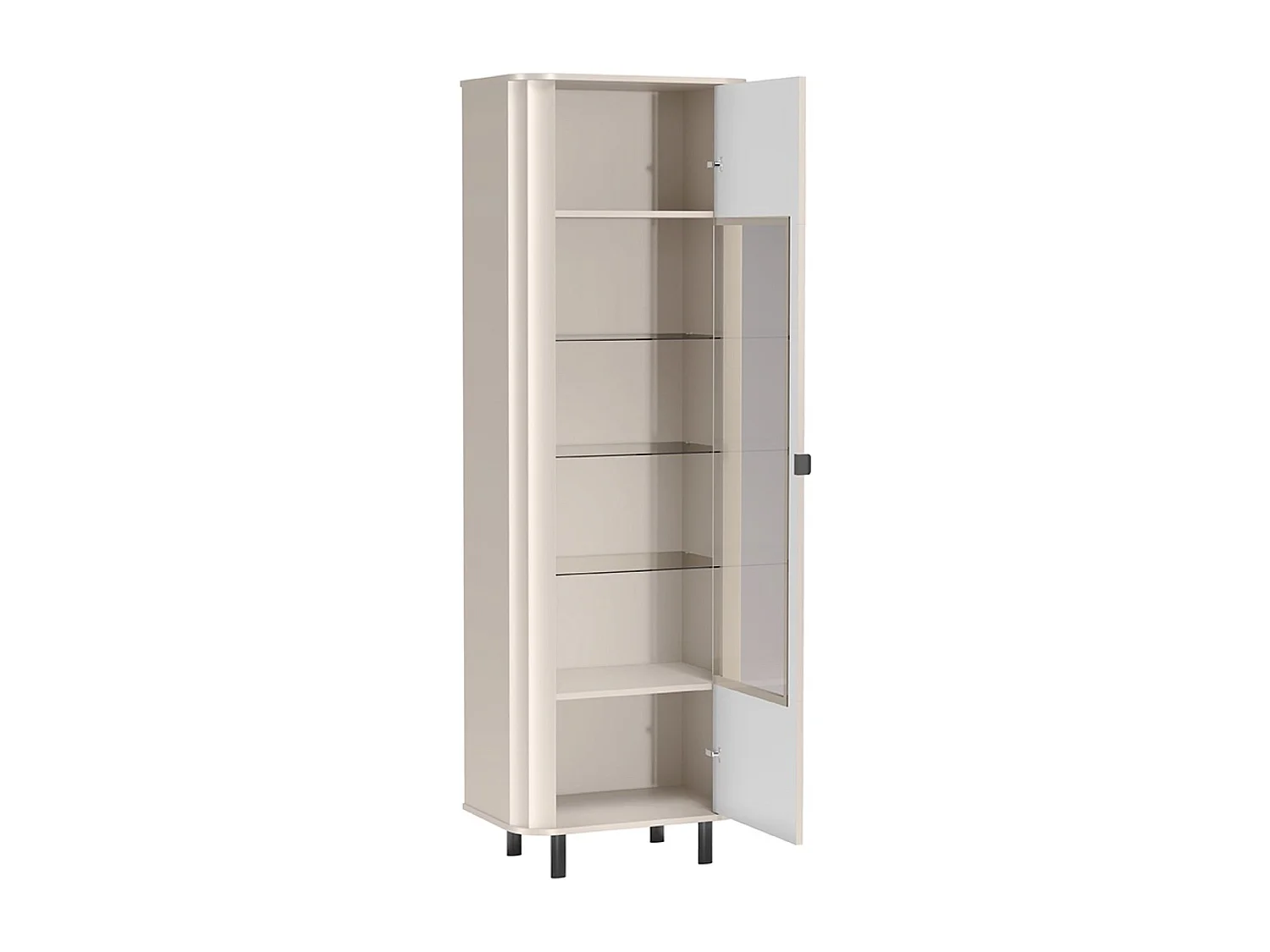 Vitrine 1 porte – Gris cachemire – 65 cm – NOVADO