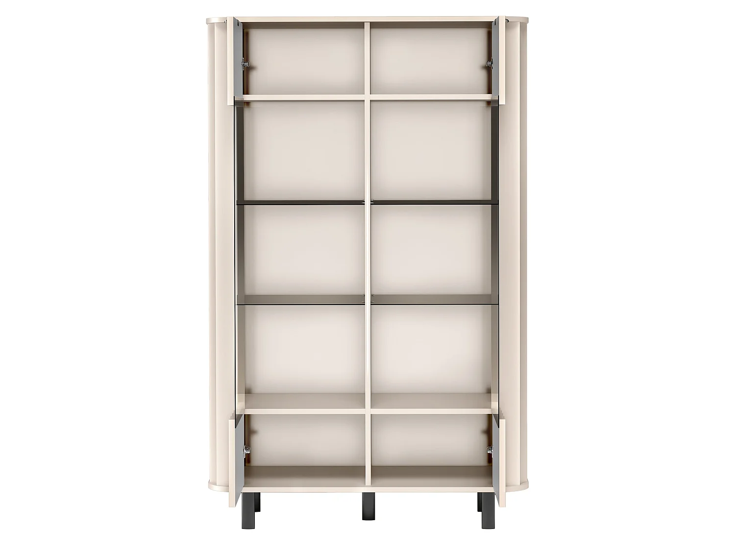 Vitrine 1 porte – Gris cachemire – 65 cm – NOVADO