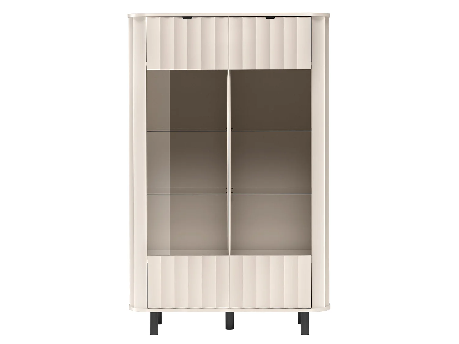 Vitrine 1 porte – Gris cachemire – 65 cm – NOVADO