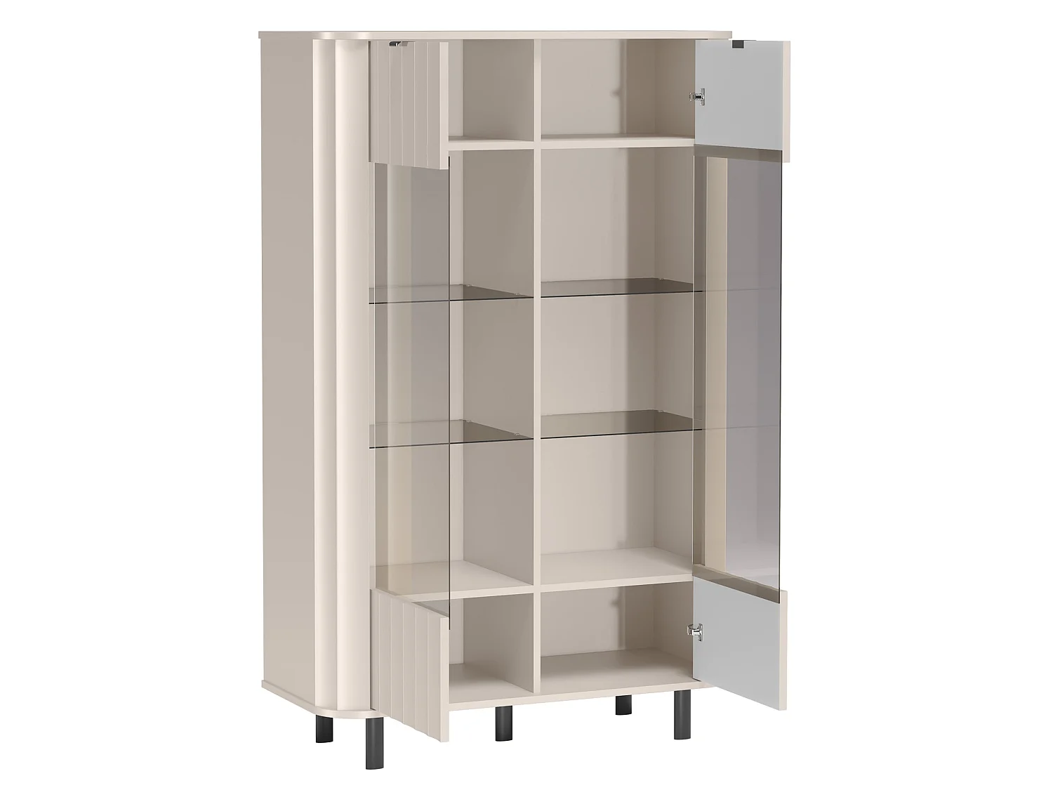 Vitrine 1 porte – Gris cachemire – 65 cm – NOVADO