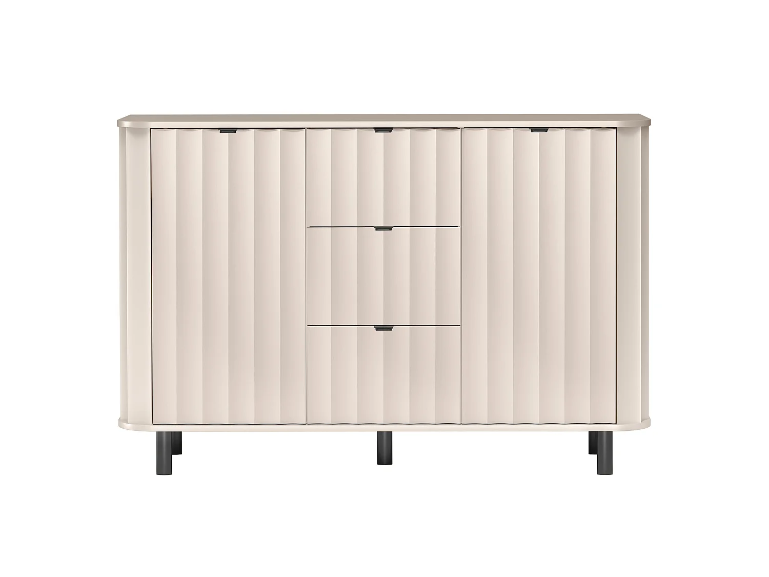 Dressoir met 2 deuren en drie lades – cashmeregrijs – 137 cm – NOVADO