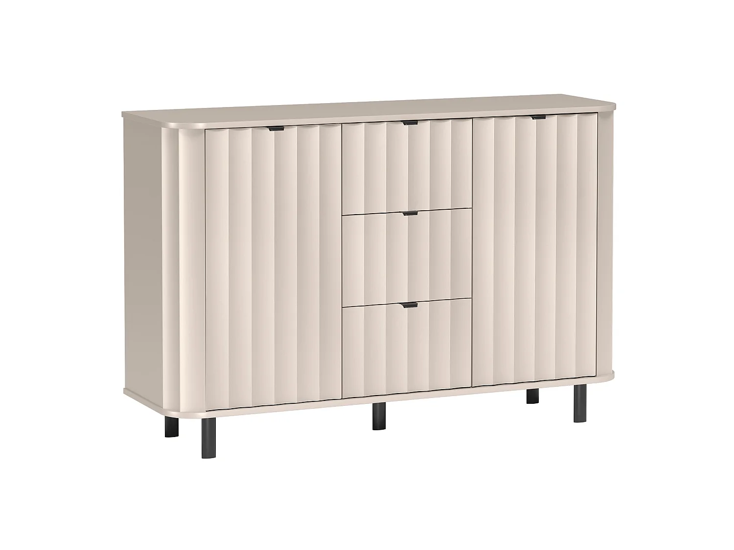 Dressoir met 2 deuren en drie lades – cashmeregrijs – 137 cm – NOVADO