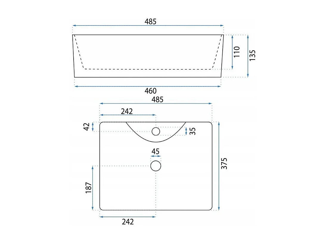 Vasque À Poser Basaro Un1003 Ceres White