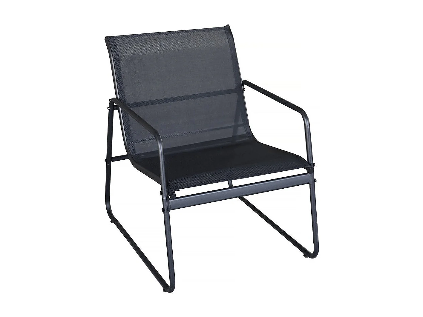 Salon de jardin en métal "Fortaleza" - 4 places - Noir