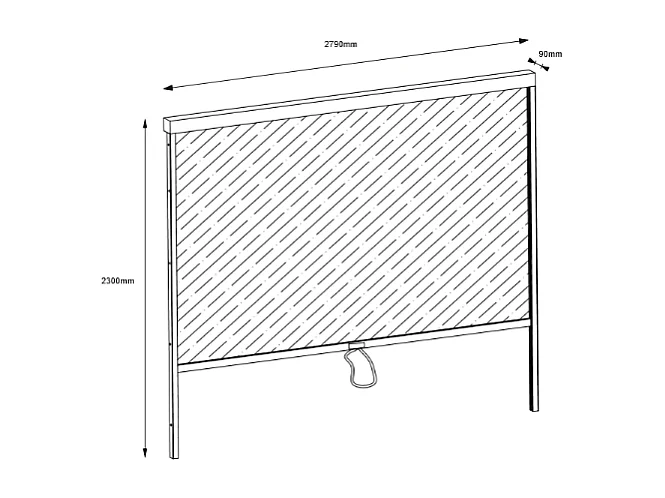 Pergola bioclimatique autoportante en aluminium 15m² avec rideau rétractable L300 cm - Anthracite - ALMAFI