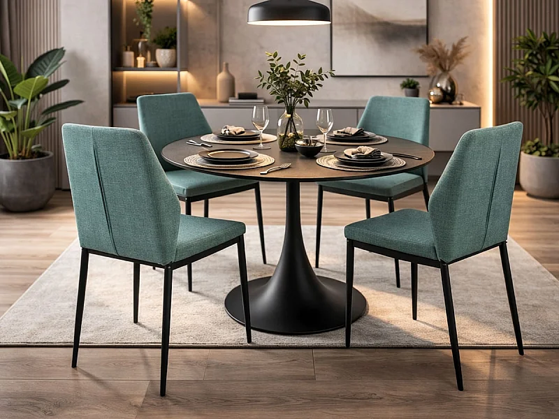 Conjunto 4 Cadeiras de Sala, Rose (Verde)