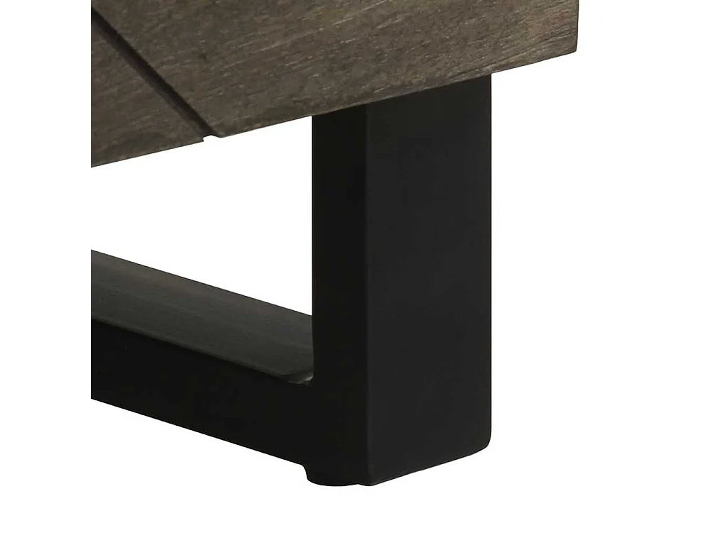 Aparador negro 60x33x75 cm madera maciza mango