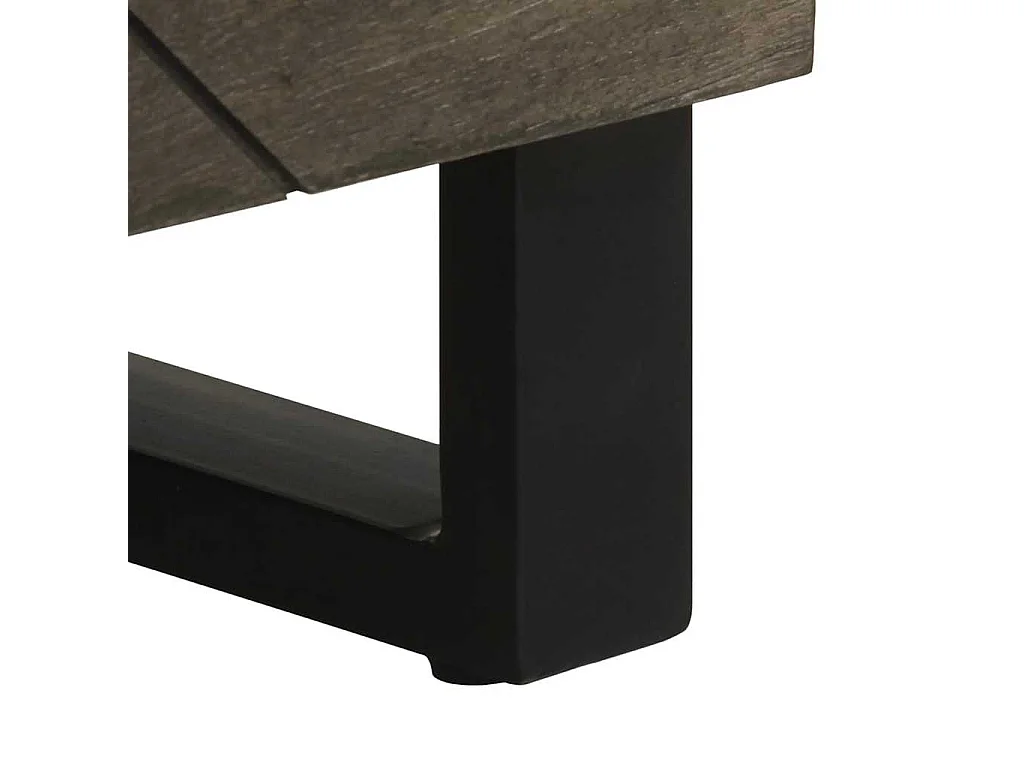 Buffet noir 60x33x75 cm bois massif de manguier