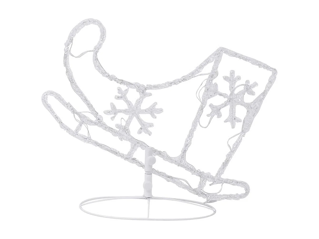 Weihnachtsdeko LED Rentiere & Schlitten Acryl 260x21x87 cm