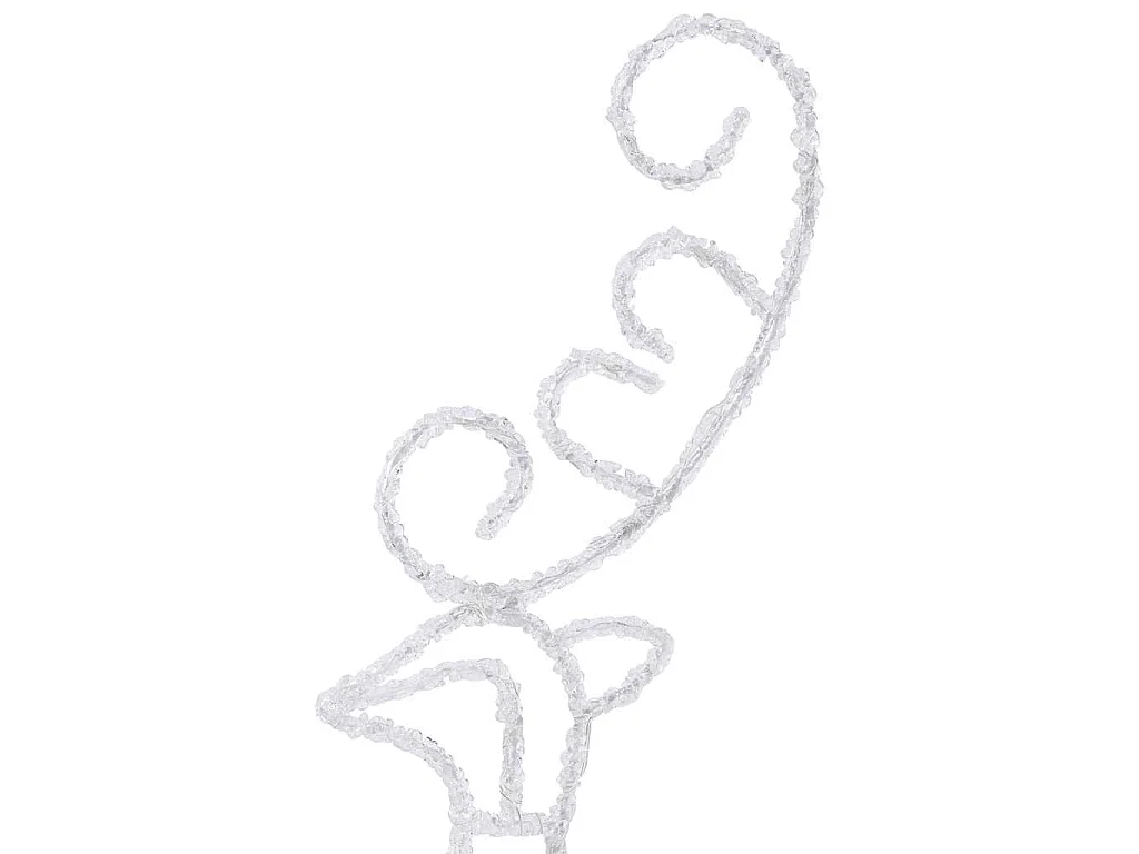 Decorazione Slitta Renne in Acrilico 260x21x87cm Bianco Caldo