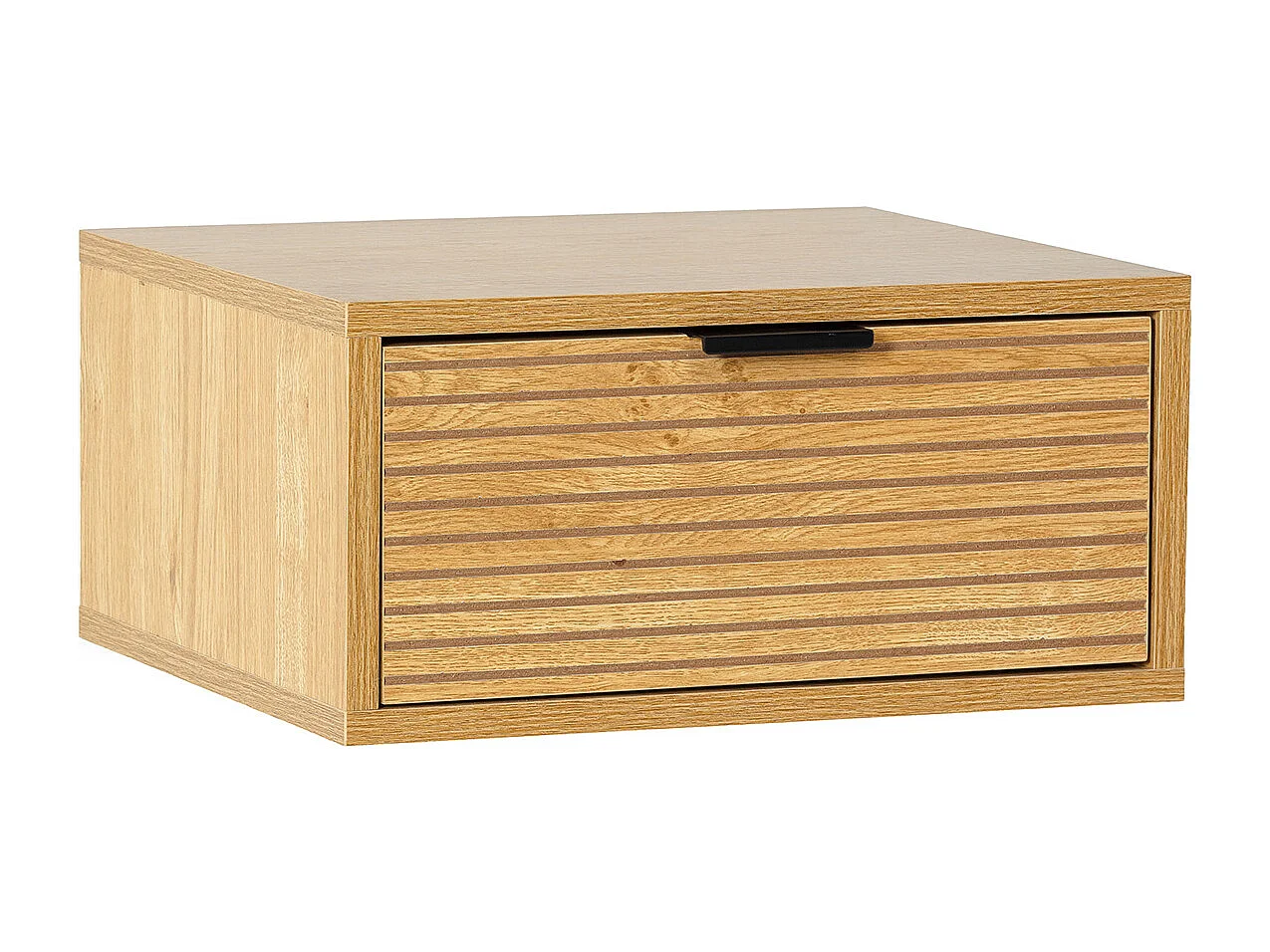 Schwebender nachttisch Mónica 1 schublade Eichenfarbe