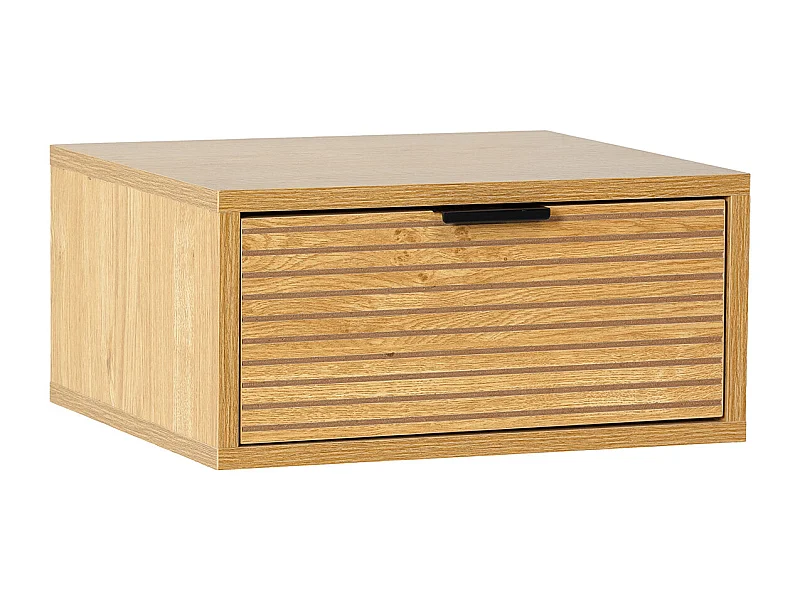 Schwebender nachttisch Mónica 1 schublade Eichenfarbe