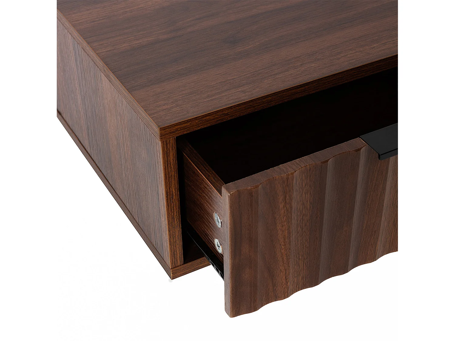 Schwebender nachttisch Lluvia 1 schublade Walnuss