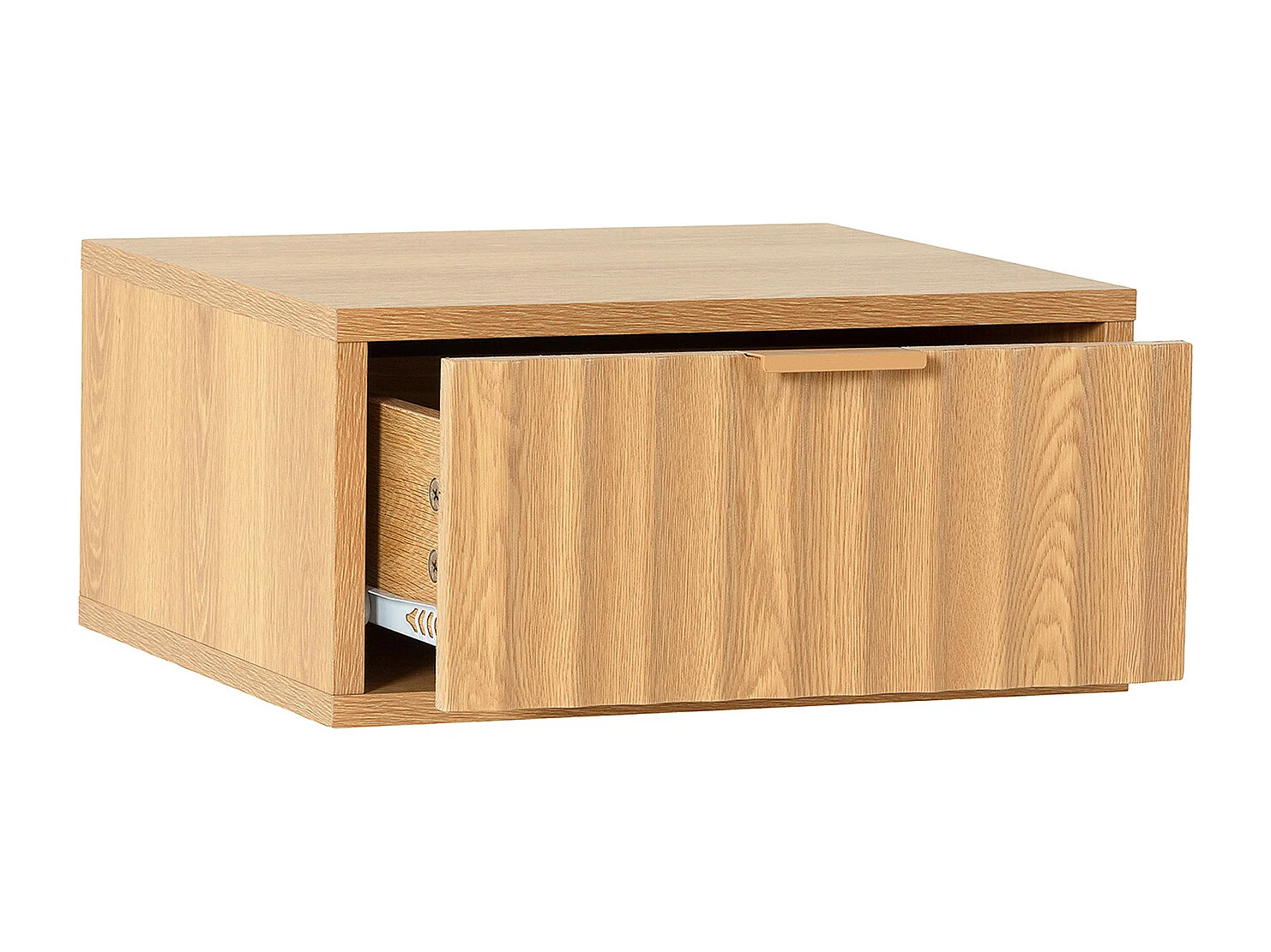 2er-Set Schwebende nachttische Lluvia 1 schublade Eichenfarbe