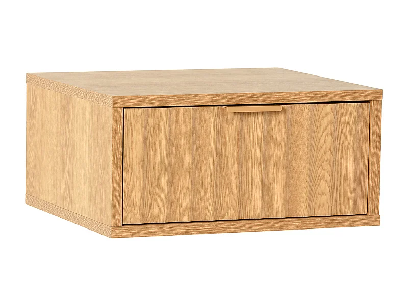 Schwebender nachttisch Lluvia 1 schublade Eichenfarbe