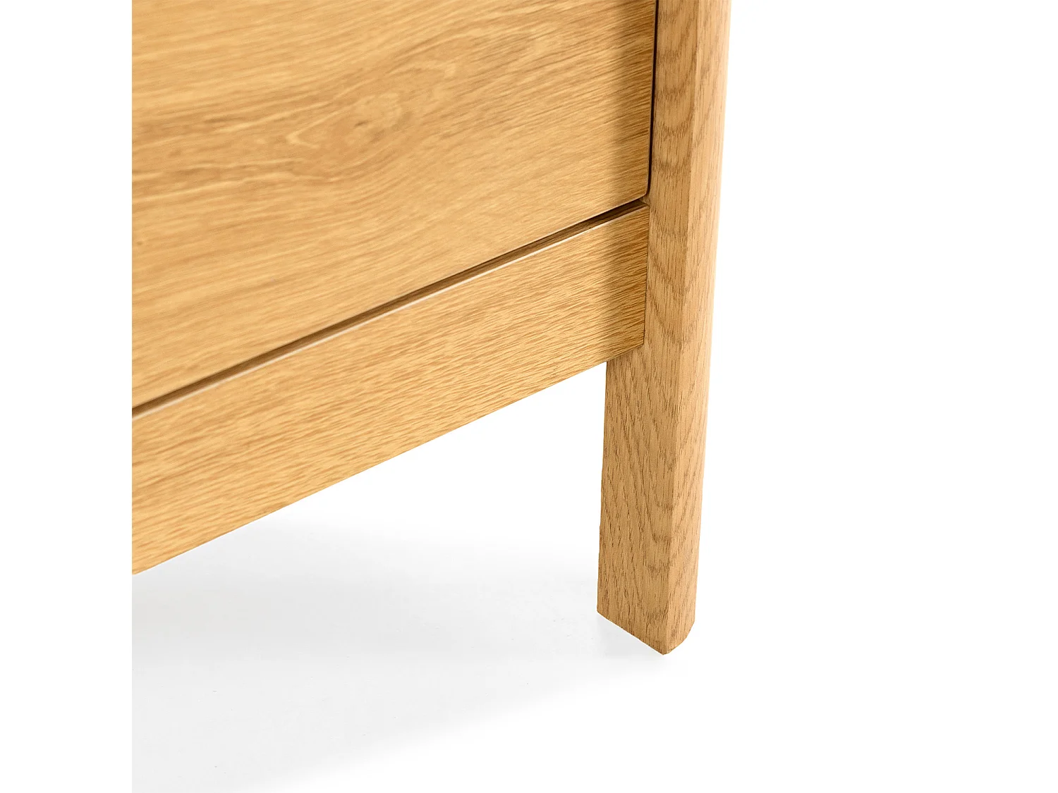 Mesita de noche Nassau 2 cajones efecto Roble