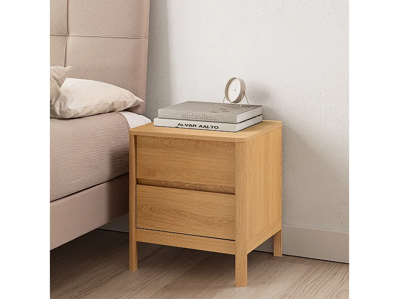 Nachttisch Nassau 2 Schubladen Eichenfarbe