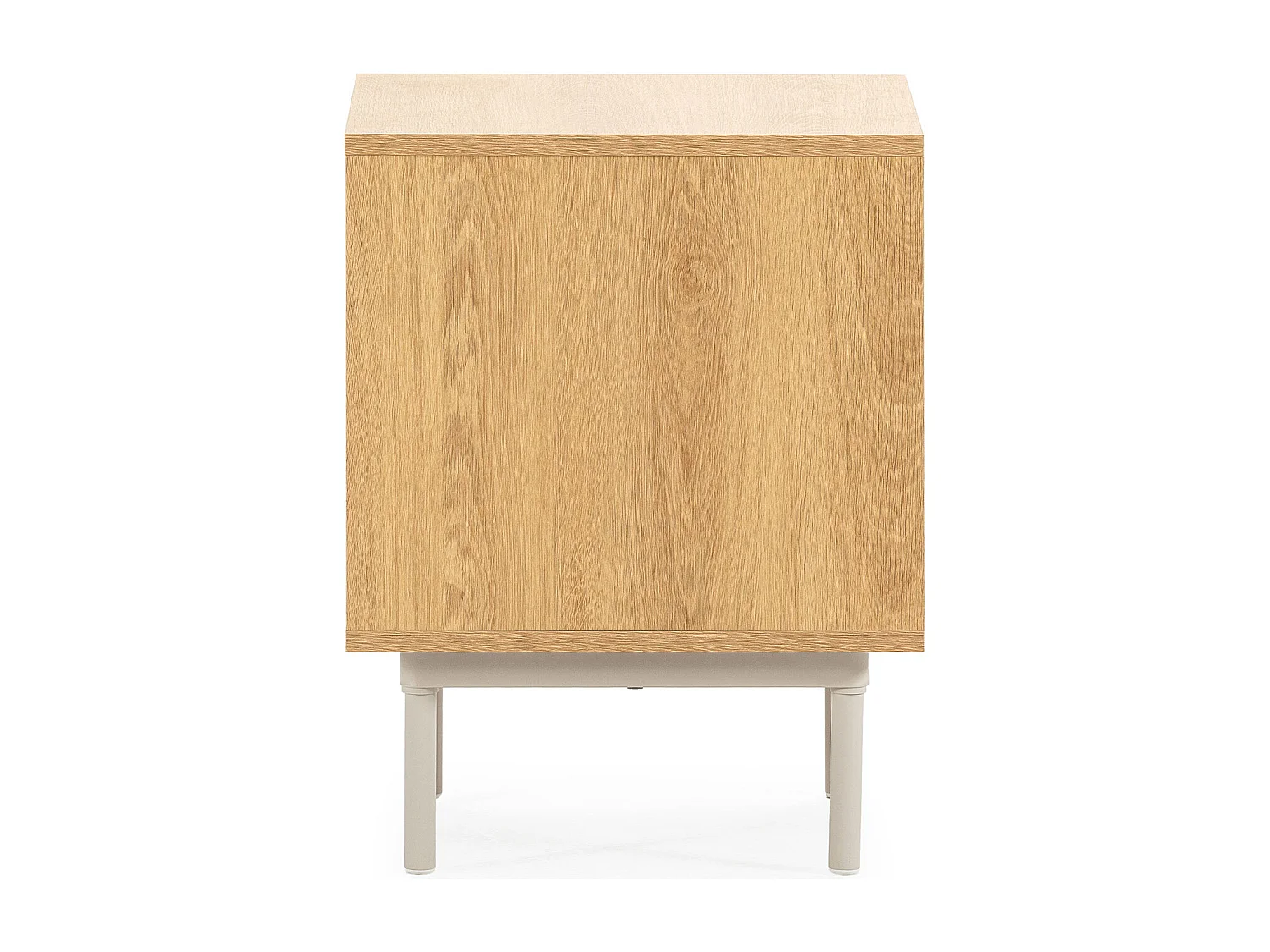 Mesita de noche Cuzco 2 cajones color Roble/Gris